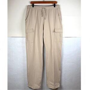Willit Khaki Lightweight Quick Dry Cargo Hiking Pants Drawstring Waist Womens XL